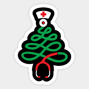 Medical Stethoscope Christmas Tree Sticker